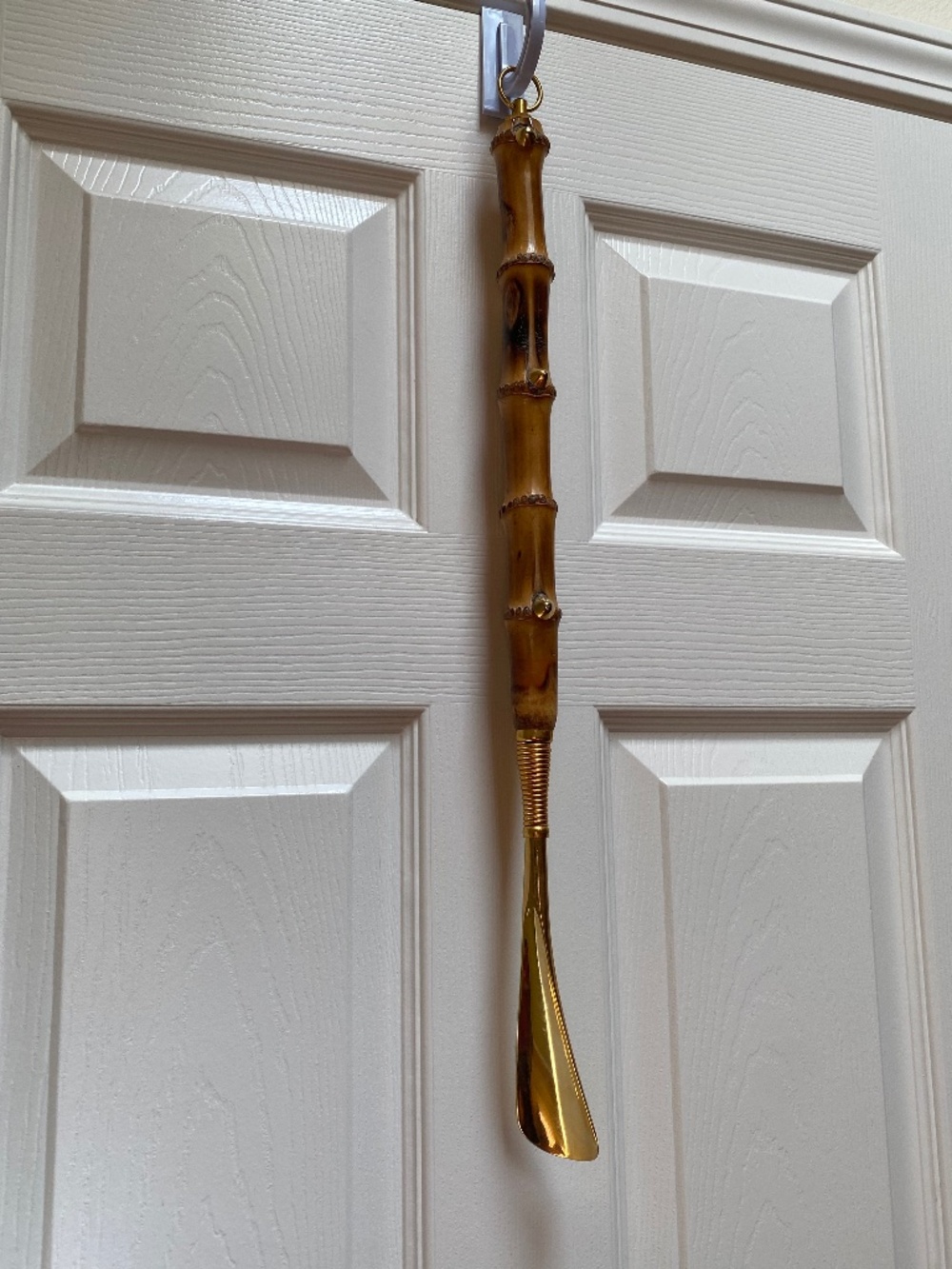 Vintage Bamboo Long Shoe Horn from Julius Garfinckel Store. Made in Italy.